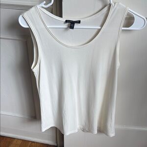 Eileen Fisher Women's Cream Tank Top Beautiful For Business under your jacket